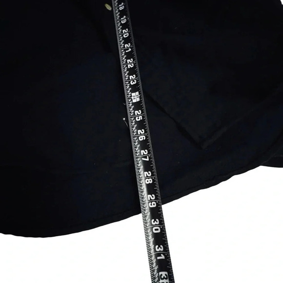 VTG Tommy Hilfiger || Men's Wool Blend Button Up Shirt in Black Sz Medium - Picture 11 of 11